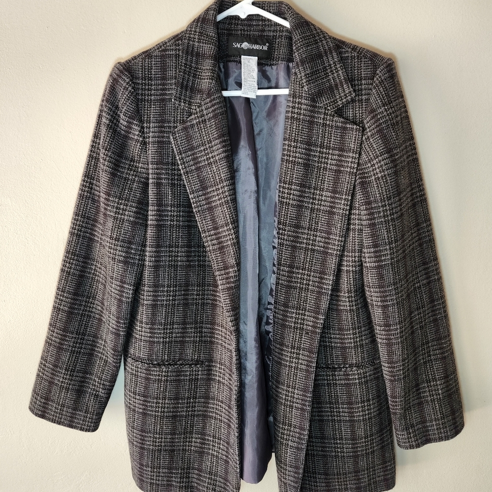 Sag Harbor Gray Plaid Blazer